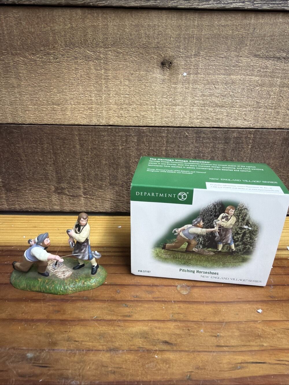 Dept 56- New England Village Pitching Horseshoes - 57107 In Box